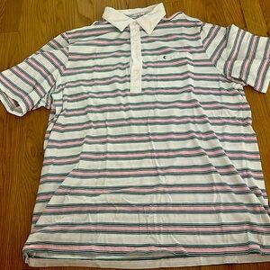 Criquet men’s striped polo. Size large